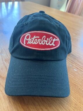 Peterbilt Black Baseball Cap with Red Logo